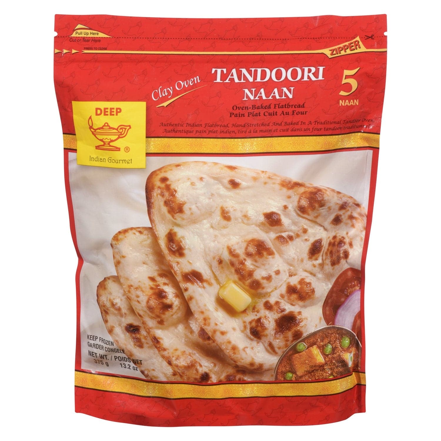 Deep Tandoori Naan 375g 5pcs